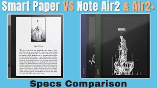 Lenovo Smart Paper VS Boox Note Air 2 amp Note Air 2 Plus  Specs Comparison [upl. by Ahsimat]