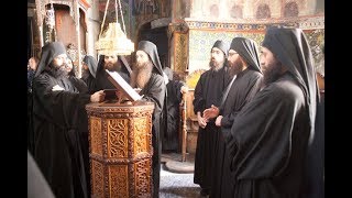 Χερουβικό  3rd Tone  Θεοδώρου Φωκαέως  Vatopedi Monastery [upl. by Atteselrahc]