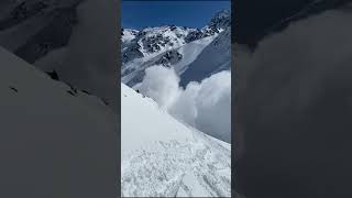 Serious avalanche in Verbier [upl. by Leziar]