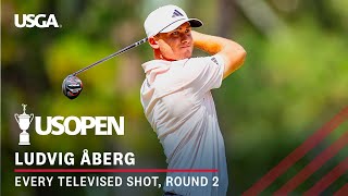 2024 US Open Highlights Ludvig Åberg Round 2  Every Televised Shot [upl. by Helbonia]