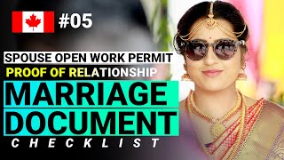 Spouse Open Work Permit  Proof of relationship documents checklist  Prove genuine marriage 05 [upl. by Nnadroj]