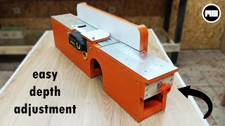 Make a Planner Bench Benchtop Jointer Easy depth adjustment [upl. by Missy]