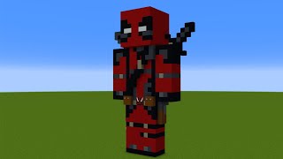 Minecraft Tutorial How To Make A Deadpool Statue quotDeadpool And Wolverinequot [upl. by Levitan339]