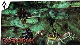 Megalania Mainia  Cave Spelunking  Ep20  Exploring Ragnarok  IronMine  ARK Gameplay [upl. by Acinnod]