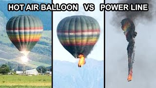 Hot Air Balloon Hits 33000 Volt Wire  Last Moments [upl. by Dix]