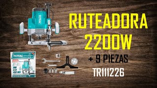 RUTEADORA 2200W USO INDUSTRIAL MAS FRESAS 6812 MM TOTAL TR111226 [upl. by Anett]