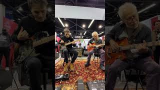 Matteo Mancuso amp Father playing Paoletti Guitars at NAMM 2024 [upl. by Ariat]