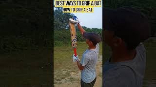 Best way to grip Bat cricket skills shorts [upl. by Annoirb]