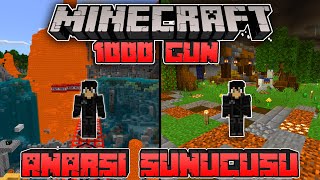 MINECRAFT ANARŞİ SUNUCUSUNDA 1000 GÜN HAYATTA KALMAK [upl. by Yuille]