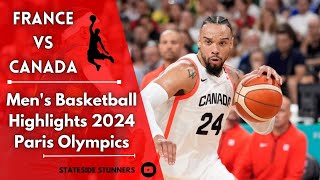 Canada Vs France Mens Basketball Highlights 2024 Paris Olympics mensbasketball paris2024olympics [upl. by Trebuh153]