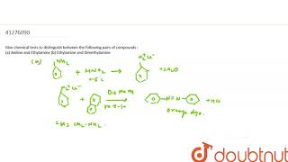 Give chemical tests to distinguish between the following pairs of compounds [upl. by Ingeborg]