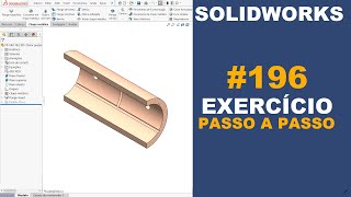 SOLIDWORKS  EXERCÍCIO 196  BUCHA DE BRONZE USINADA DE 79x159mm solidworks [upl. by Kentiga364]