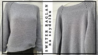 NR49 Ażurowy Sweter Raglan na szydełku Bluzka na szydełku Hot to Crochet Spring Raglan Sweater [upl. by Lasiaf]