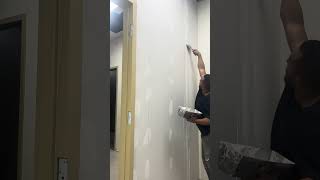 Preparando para ensintar Drywall taiping drywalling satisfying [upl. by Wolfort605]