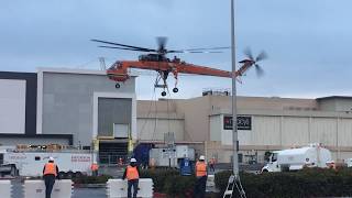 The Mighty SikorskyErickson Air Crane A Heavy Lift Helicopter at Valley Fair Mall [upl. by Adallard]