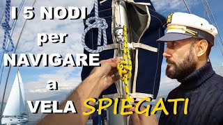 I NODI PER NAVIGARE A VELA⛵ TUTORIAL knots  La gassa damante e i nodi base per la patente nautica⚓ [upl. by Lohse]