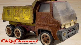 1969 Tonka Gas Turbine Cab Dump Truck No 2465 Semi Truck Restoration [upl. by Modnar]