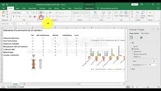 Evaluation of Contractor by Shape Changing Stacked Column Chart [upl. by Hopper]