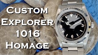 Custom Rolex Explorer 1016 Homage With Swiss Movement [upl. by Ladnyk703]