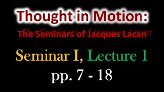 The Aim of Psychoanalysis  Seminars of Jacques Lacan [upl. by Aicire]