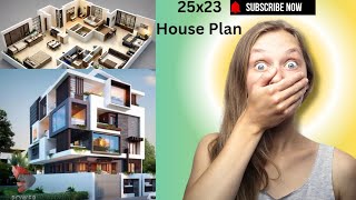 25x23 2BHK Duplex House Plan  3D Walkthrough StepbyStep Guide25 by 23 total 575 sqft Duplex [upl. by Htezil]