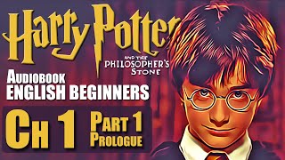 🧙‍♂️⚡quotHARRY POTTER Chapter 1 PART 1 Prologue BOOK 1 🎧Audiobook🎧 in English for Beginners📚✨ [upl. by Ann-Marie]