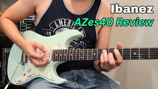 THIS IS BETTER THAN A STRAT  Ibanez AZes40 Guitar Review [upl. by Connie706]