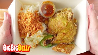 Eating The Most Tender Fried Chicken  Ayam Penyet [upl. by Drofub297]