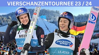 Andreas Wellinger vs Kobayashi Skispringen Vierschanzentournee [upl. by Aikemal]