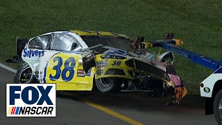 Justin Allgaier and David Gilliland in Massive Crash  Kansas  2014 NASCAR Sprint Cup [upl. by Ernaline171]