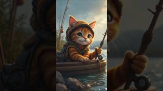 The Cutest FisherCat Ever  Fisher cat🐟😸  Meow  Cat lover  trending shortsfeed cat yt [upl. by Ttoile]