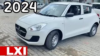 2024 SWIFT LXI BASE MODEL WHITE COLOUR  MARUTI SUZUKI SWIFT LXI BASE UPDATED MODEL [upl. by Jaffe674]