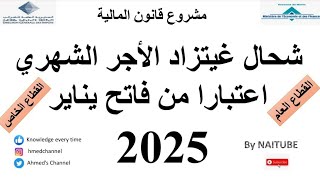 شحال غيتزاد أجر الموضف أو الأجير بداية من فاتح يناير 2025 [upl. by Caputto66]