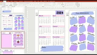 CREA UNA AGENDA PERSONALIZADA 2024 en powerpoint [upl. by Ahsaret44]