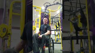 WHEELCHAIR GYM WORKOUT  CABLE ARM EXERCISES  PARAPLEGIC [upl. by Ayanahs7]