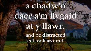 Garth Celyn  Gwilym Bowen Rhys geiriau  lyrics [upl. by Airemat957]