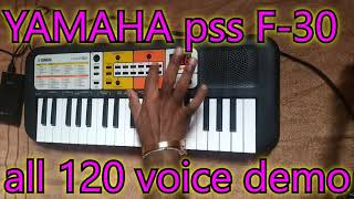 YAMAHA pss F30 all 120 voice demo [upl. by Gnilrets46]