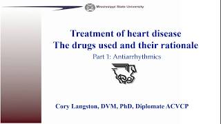 Cardiovascular Drugs Part 1 Antiarrhythmics [upl. by Leik]