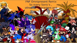 FNF Omnipresent Remix so many Sonics other fnf characters and hanxin3758 cover [upl. by Schmidt]