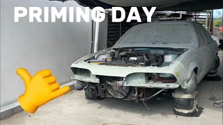 PRIMING AND SANDING  VL COMMODORE BUILD  EP11 [upl. by George]