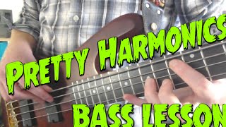 Pretty Harmonics A Bass lesson everyday  356 [upl. by Leod]