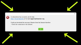 TLauncher  A Critical Error Has Occurred  Could Not Download Necessary Libraries From The Internet [upl. by Niala]