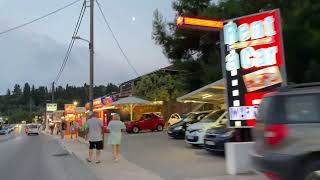 Tsilivi Zakynthos island  September 242023Road Tour Still Summer  Beautiful night  tsilivi [upl. by Eiramadnil]