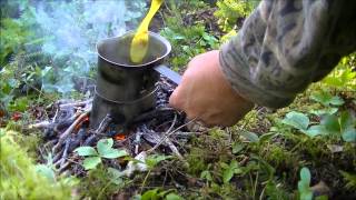 Canteen cup cooking series part 5The Finale Pork fried riceOshawabushcraft [upl. by Ahseinad895]