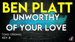 Ben Platt  Unworthy Of Your Love  karaoke instrumental [upl. by Inobe]