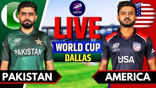 Pakistan vs United States T20 World Cup Match  Live Score amp Commentary  PAK vs USA Live  Inngs 2 [upl. by Aihsik]