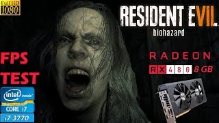 Resident Evil 7 Biohazard FPS TEST i7 3770 16GB RAM RX 480 8GB  High settings 1080p [upl. by Roberto]