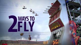 Fly SlotZilla the Worlds Ultimate Zipline in Las Vegas [upl. by Haek290]