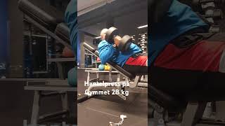 Hantelpress på Gymmet 28 kg [upl. by Clauddetta]