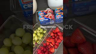 fridge restock asmr 🍓✨ organization satisfying refill motivation lifestyle aesthetic [upl. by Adnotal]